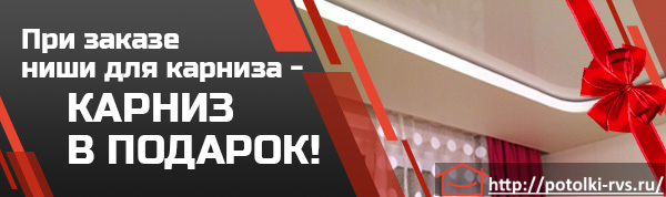 Закажи нишу - получи карниз в подарок
