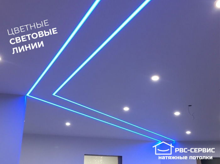 Натяжной потолок в гостиную